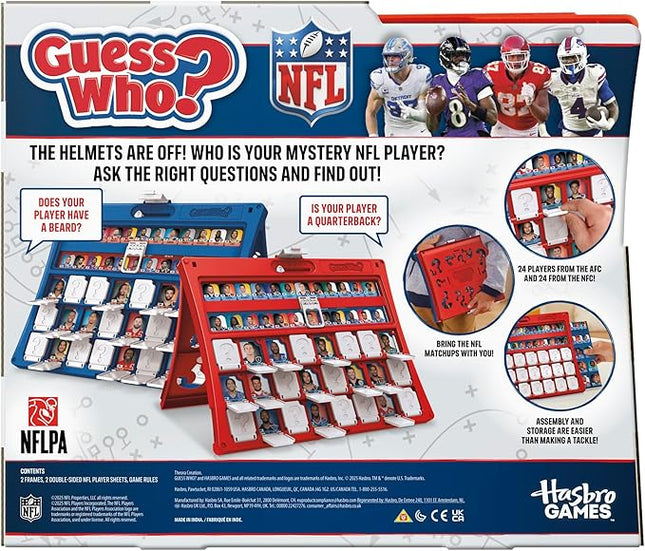 Guess Who? NFL Edition Board Game | Officially Licensed NFL Game for Kids and Families | Ages 6+ | 2 Players | 15 Mins. | Football Games