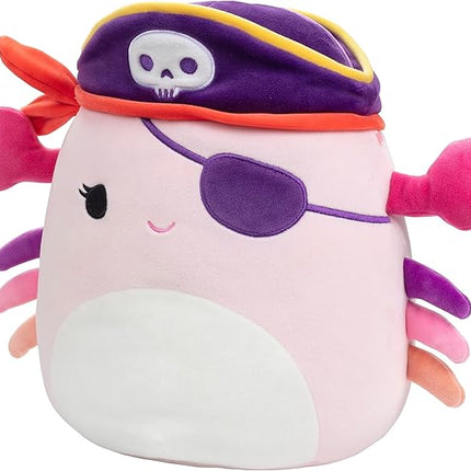 Squishmallows Original 10-Inch Cailey The Pirate Crab - Official Jazwares Halloween Plush - Collectible Soft & Squishy Pillow Stuffed Animal Toy - Amazon Exclusive 2025 - Gift for Kids, Girls & Boys