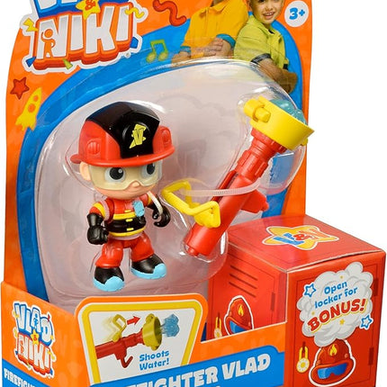 BANDAI Vlad & Niki Play Action Figure - Fireman Vlad - Articulated Action Figurine with Accessories, Multicolor, P57557