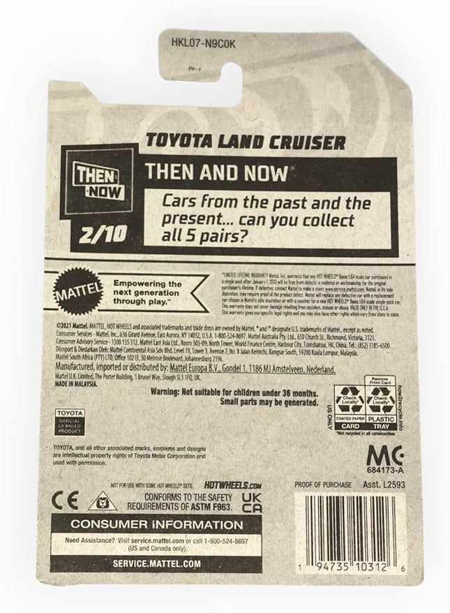 Hot Wheels Toyota Land Cruiser, Then and Now 2/10 [cream] 194/250 Regular Treasure Hunt