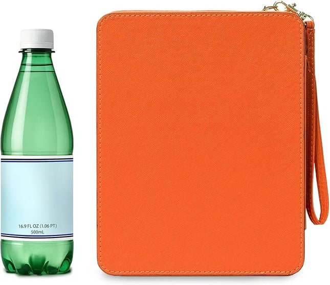 Yellow Mountain Imports Travel Size Backgammon Mini Game Set, Alanya - Magnetic Checkers and 9-inch Board in Sleek Leatherette Case - Classic Strategy Board Game