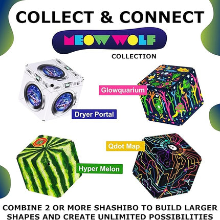 SHASHIBO Shape Shifting Box - Award-Winning Fidget Toy w/ 36 Rare Earth Magnets - Fidget Cube Transforms Into Over 70 Shapes, Sensory Toy Gift for Kids, Teens, and Adults (Hyper Melon)