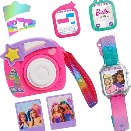Barbie Photo Filter Play Camera and Play Smart Watch Set with Lights and Sounds, Pretend Play, Kids Toys for Ages 3 Up by Just Play