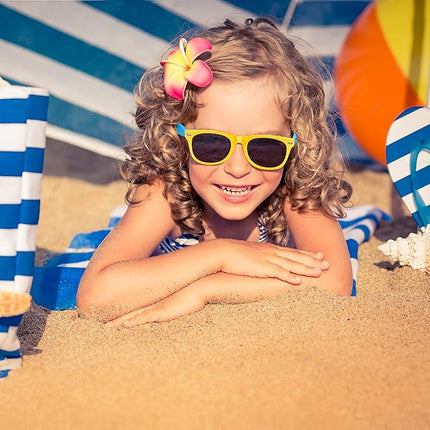 GINMIC Kids Sunglasses Bulk, 24Pack Valentines Neon Sunglasses for Kids,Boys and Girls, Great Gift for Birthday Party Supplies, Beach, Pool Party Favors, Fun Gift, Goody Bag Favors