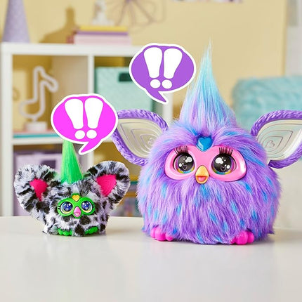 Furby Furblets Moo-Boo Mini Friend, Electronic Plush Toys for Girls & Boys, Cow, Black & White, Speaks Furbish & Plays Music, Series 5, Back to School Gifts, Ages 6+