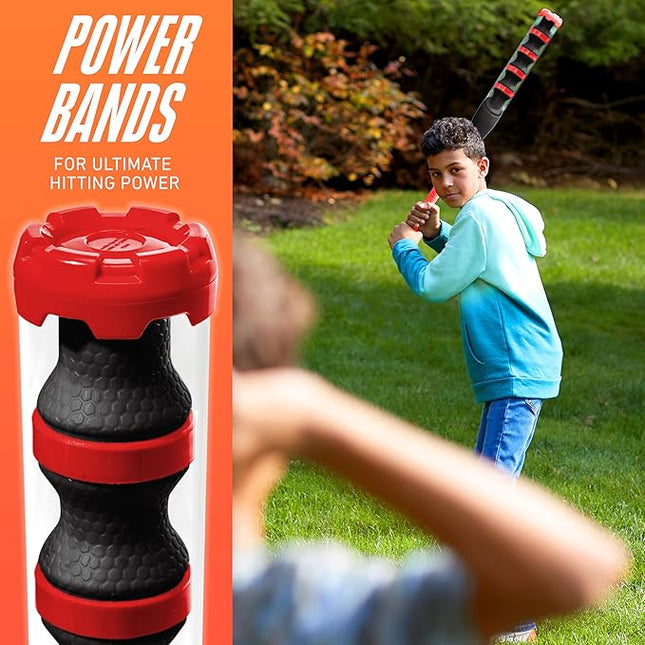 NERF Power Blast Kids Baseball Bat and Ball Set - Kids Plastic Bat with Extra Grip + Power Bands
