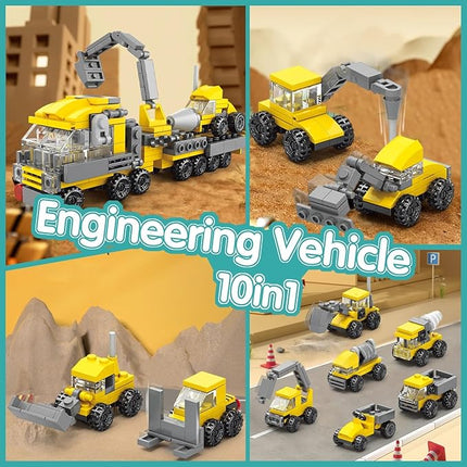 Sawaruita 30Pack Mini Cars Building Blocks Party Favors for Kids - Small Fire Truck,City Police Car,Construction Vehicle for Birthday Goodies Bag Filling, Classroom Prizes for Boys 6-12