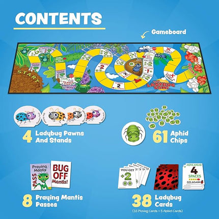 The Ladybug Game! Award Winning Kids Board Game. A Super Fun, Educational Game Your Kids and Will Love! Easy to Play, Perfect for - Birthday Gifts, Travel, Home, Parties, at Grandparents Home!