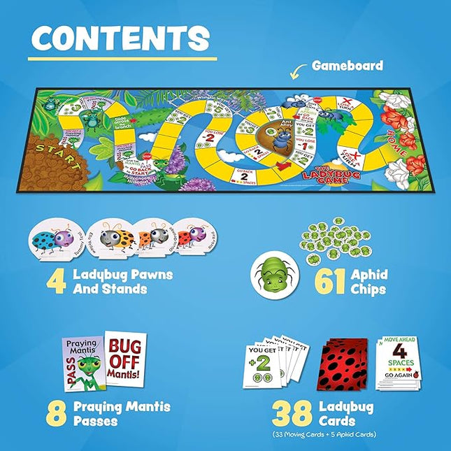 The Ladybug Game! Award Winning Kids Board Game. A Super Fun, Educational Game Your Kids and Will Love! Easy to Play, Perfect for - Birthday Gifts, Travel, Home, Parties, at Grandparents Home!