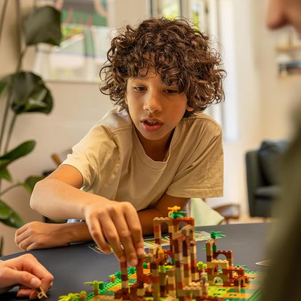 Dotted Games Monkey Palace: A Lego Board Game - Build Your Way to Victory Brick by Brick! Fun Family Brick-Building Game for Kids & Adults, Ages 10+, 2-4 Players, 45 Minute Playtime