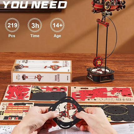 ROKR Pendulum Balance Toy, 3D Wooden Puzzles for Adults, Retro Deep-Sea Adventurer, DIY Craft Wood Puzzle Kit, Unique Gift for Men Women