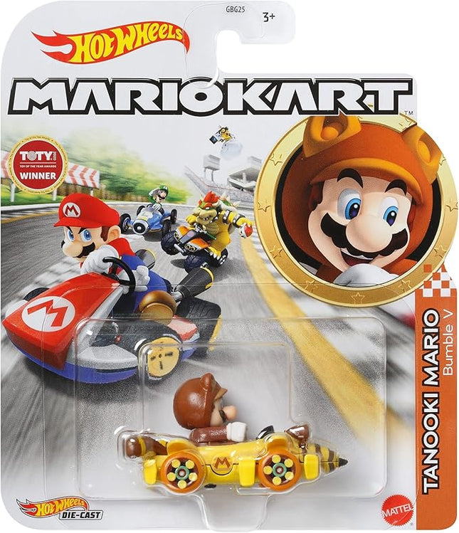 Hot Wheels Mario Kart Tanooki with Bumble V Mattel 2022, GBG25-HDB31