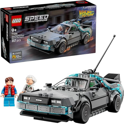 LEGO Speed Champions Time Machine from Back to The Future Building Toy for Kids - Pretend Play & Display Car Toy W/ 2 Build Modes for Boys & Girls, Ages 9+ - Gift Ideas for Birthdays & Fans - 77256