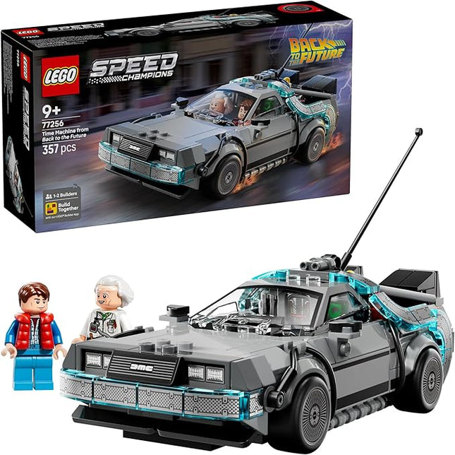 LEGO Speed Champions Time Machine from Back to The Future Building Toy for Kids - Pretend Play & Display Car Toy W/ 2 Build Modes for Boys & Girls, Ages 9+ - Gift Ideas for Birthdays & Fans - 77256