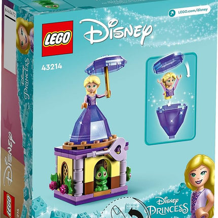 LEGO Disney Princess Twirling Rapunzel 43214 Building Toy with Diamond Dress Mini-Doll and Pascal The Chameleon Figure, Wind Up Toy Rapunzel, Disney Collectible Toy for Girls & Boys Age 5+ Years Old