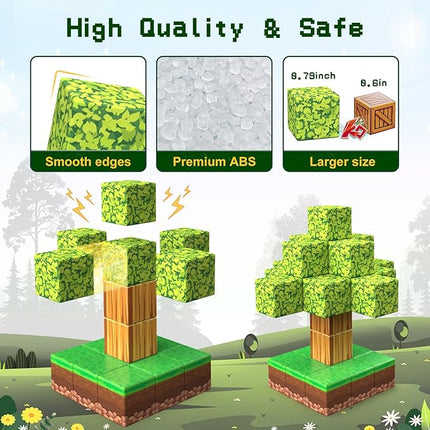 Magnetic Blocks Toys,3D Magnetic Building Toys Blocks Game Set,100PCS Construction Toys for Kids Ages 3+,STEM Sensory Educational Stacking Magnet Blocks, Christmas Birthday Gifts for Boys Girls