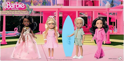 Barbie The Movie Chelsea Collectible 4-Pack Dolls, Includes, Ken, President, Gloria Characters with Removable Outfits