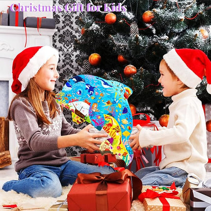 Puzzles for Kids Ages 4-8, 8-10 and Adults 108 Piece Dolphins Animal Shaped Kids Puzzles Jigsaw Puzzles Educational Learning Toys for Kid Boys Girls Ages 4 6 7 8 Halloween