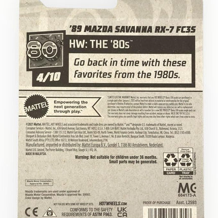 Hot Wheels '89 Mazda Savanna RX 7 FC3S, HW The '80s 4/10
