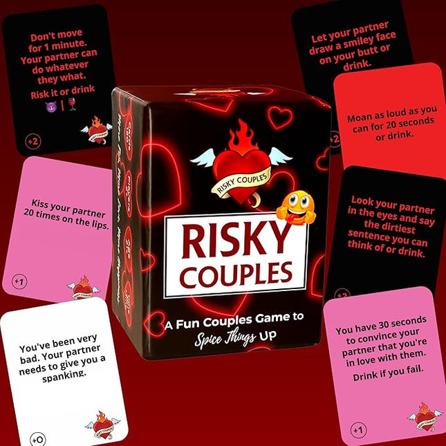 RISKY COUPLES | Couples Card Games for Date Night: 150 Questions & Challenges for Your Partner | Romantic Card Game for Anniversary, Valentines, Birthday, or Bridal Party