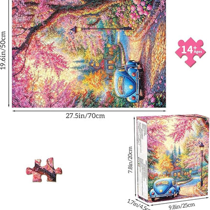 Romantic Corner Spring Jigsaw Puzzles, Puzzles for Adults 1000 Pieces, Amour Alcove Impossible Challenging Puzzles Game, Home Decoration Puzzle, Interlock Perfectly No Dust