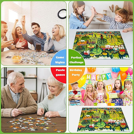 Woods Wild Roads Jigsaw Puzzle, 1000 Piece Puzzle for Adults, Impossible Hard Difficult Challenging Puzzles for Adults 1000 Pieces, Home Decoration Puzzle, Interlock Perfectly No Dust