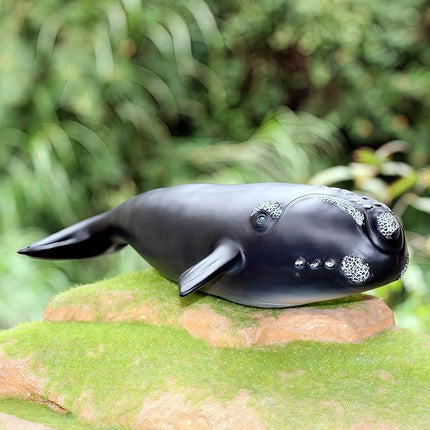 Gemini&Genius Right Whale Action Figure, Shark Animal Ocean Blackfish, Soft Rubber Ocean Whale Shark, Great for Kids Bath Swimming Beach and Cake Toppers Toys