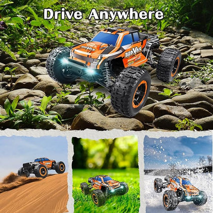 Loolinn | Durable RC Cars for Kids Gift - Hobby Grade, 1/16 RC Truck, Top Speed 19mph, Adjustable Speed, Off-Road, 4WD - Upgradeable Remote Control Car (Gift for Boys and Adults)