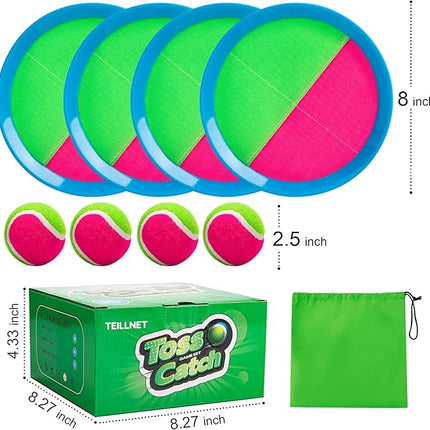 Toss and Catch Ball Set Upgraded - Kids Toys Outdoor Games for Whole Family - Water-Resistant Great for Beach Pool Yard Games - Classic Gift for Boys Girls 3 4 5 6 7 8 9 10 11 12+ Years Old