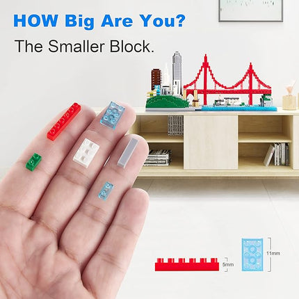 San Francisco Skylines Building Set Model Kit - Engaging Architecture Gift for Kids & Adults, Micro Mini Blocks, 1610pcs+ | Aesthetically Pleasing, Fun & Compact