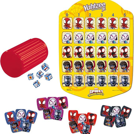 Hasbro Gaming Spidey and His Amazing Friends Yahtzee Jr.Marvel Edition Board Game for Kids, Ages 4 and Up (Amazon Exclusive)