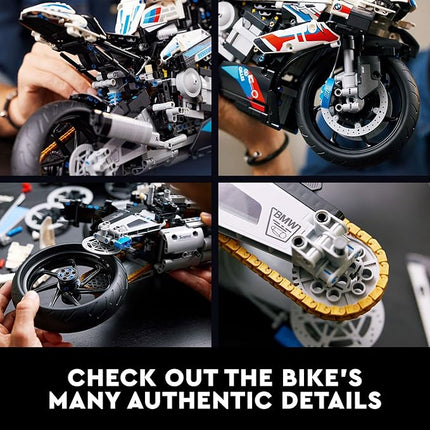 LEGO Technic BMW M 1000 RR 42130 Motorcycle Model Kit for Adults, Build and Display Motorcycle Set with Authentic Features, Motorcycle Gift Idea