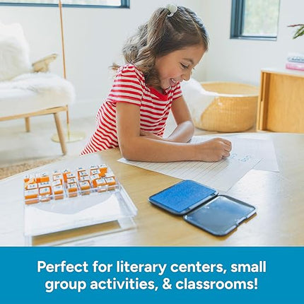 Educational Insights Lowercase Alphabet Rubber Stamps - Letter Stamps for Kids, Set of Teacher Stampers for Classroom, Teacher Must Haves, Fine Motor Skills, Toddler ABC Stampers, Ages 4+