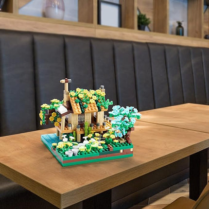 Architecture Port Cabin Building Set Model Kit and Gift for Kids and Adults Mini Blocks 600 PCS with 2 Figure