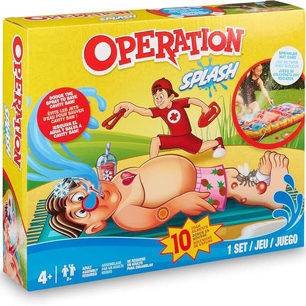 Hasbro Operation Splash Game – Family Game for Your Yard – More Water, More Fun!