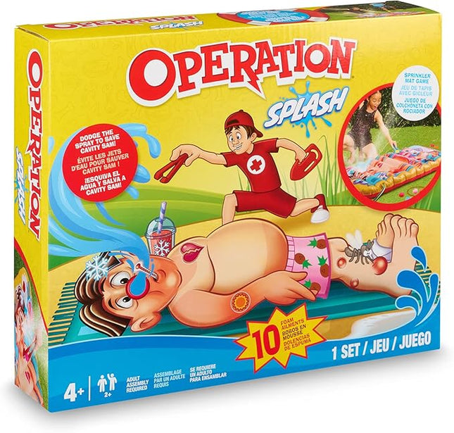 Hasbro Operation Splash Game – Family Game for Your Yard – More Water, More Fun!