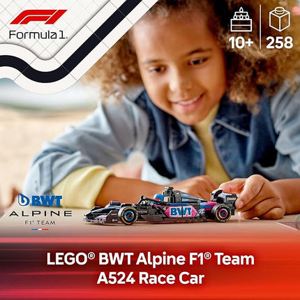 LEGO Speed Champions BWT Alpine F1 Team A524 Race Car Toy - Building Set for Kids, Boys & Girls, Ages 10+ - Toy Car for F1 Fans - Gift Idea for Birthday - 77248