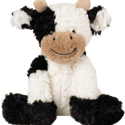 Hopearl Adorable Plush Cow Toy Floppy Dairy Cattle Soft Stuffed Animal Cute Birthday Gifts for Boys Girls Kids Toddlers, 9''