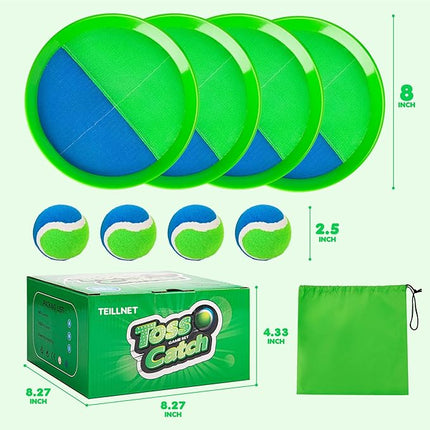 Toss and Catch Ball Set Upgraded - Kids Toys Outdoor Games for Whole Family - Water-Resistant Great for Beach Pool Yard Games - Classic Gift for Boys Girls 3 4 5 6 7 8 9 10 11 12+ Years Old