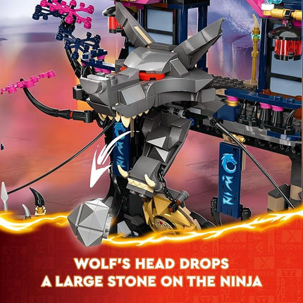 LEGO NINJAGO Wolf Mask Shadow Dojo Building Toy with 8 Ninja Action Figures Including Kai, NYA, Lloyd and Zane, Kids’ Ninja Master Toy for Independent Play, Toys for 9 Year Old Boys and Girls, 71813