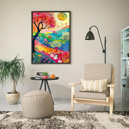 Fall Autumn Colors Jigsaw Puzzles, Puzzles for Adults 1000 Pieces, Crimson Canopy Hard Difficult Challenging Puzzle, Home Decoration Puzzle, Interlock Perfectly No Dust