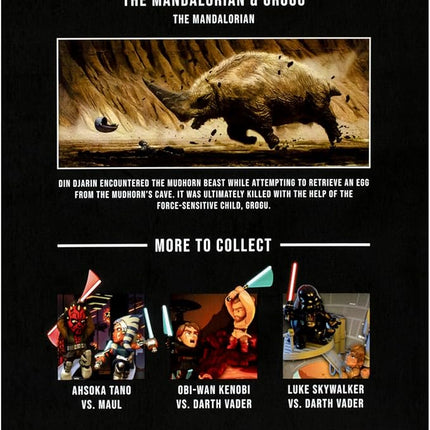 Fandrop SW03-Star Wars: The Mandalorian - The Mandalorian & Grogu, Combines an Epic Diorama, Artifacts & Scene Marker Creating A Display to Enhance Any Star Wars Collection, 4 to Collect