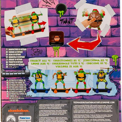 Teenage Mutant Ninja Turtles Toy, Raphael Sewer Shredder Pullback Skateboard, Mutant Mayhem TMNT Ninja Turtle Figure, Ages 3+
