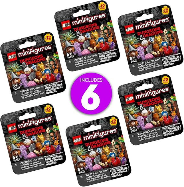 LEGO Minifigures Dungeons & Dragons 6 Pack - Toy for Boys & Girls Ages 5+ - Collectible Figures for Kids & Adult Fans - Dungeons & Dragons Gift - 66765