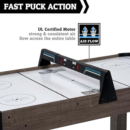 Hall of Games Air Hockey Table, Indoor Arcade Gaming Sets with Electronic Score Systems, Perfect for Family Game Rooms