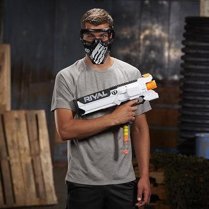 Nerf Rival Phantom Corps Face Mask, White Color Scheme, Breathable Design, Adjustable Band, Nerf Accessories for 14 Year Old Boys and Girls