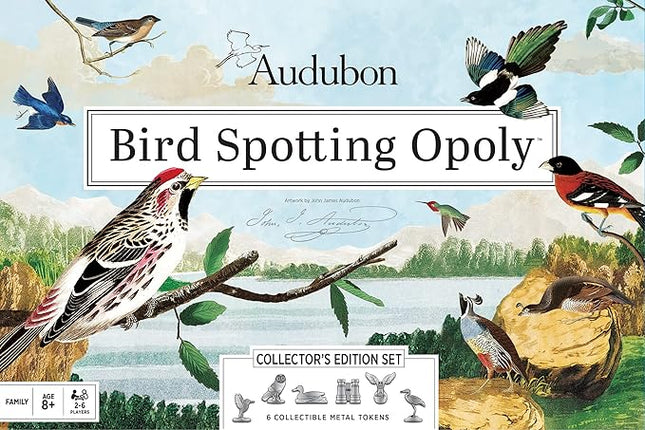 MasterPieces Opoly Board Games - Audubon Opoly - Officially Licensed Board Games for Adults, Kids, & Family