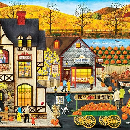 MasterPieces 500 Piece EZ Grip Jigsaw Puzzle for Adults, Family, or Youths - Harvest Street Party - 19.25"x26.75"