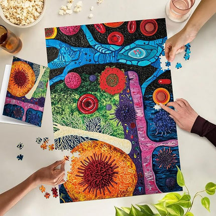 Vita Mosaic Jigsaw Puzzles, Puzzles for Adults 1000 Pieces, Cell Symphony Impossible Challenging Puzzles Game, Home Decoration Puzzle, Interlock Perfectly No Dust
