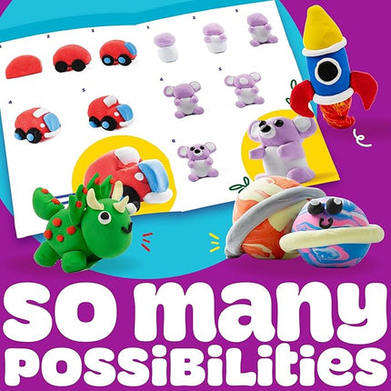 Play-Doh Brand Air Dry Clay, 6 Vibrant Clay Colors, Soft & Ultra Light Modeling Clay for Kids, Moldable, Paintable, Crumble-Free